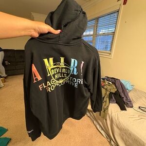 Black Hoodie with Colorful Logo